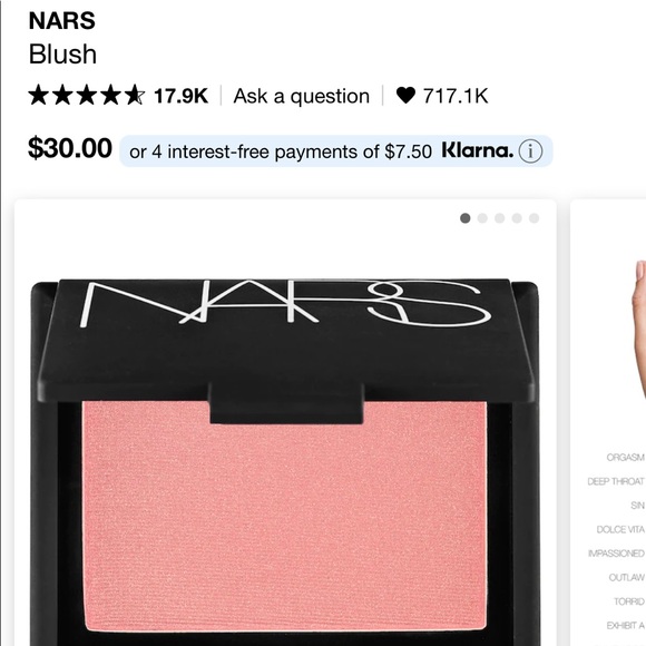 NARS Other - NARS Orgasm Blush NWT
